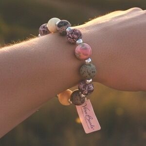 Viva Beads New Harvest Stretch Bracelet NWT Boho Clay Beads